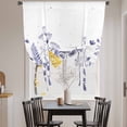 thumbnail image 3 of Purple Spring Floral Balloon Curtains 63 Inch Length for Living Room/Bedroom, Watercolor Elegant Pastoral Flowers Rod Pocket Privacy Door Curtains Decorative Tie Up Shade for Window 52"x63", 3 of 8