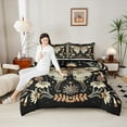 thumbnail image 4 of Manfei Hippie Butterfly Bedding Comforter Set, Boho Flower Mushroom Twin Comforter Sets, Gothic Astrology Bedding Set, Breathable Home Decor, Reversible 2pcs, 4 of 8