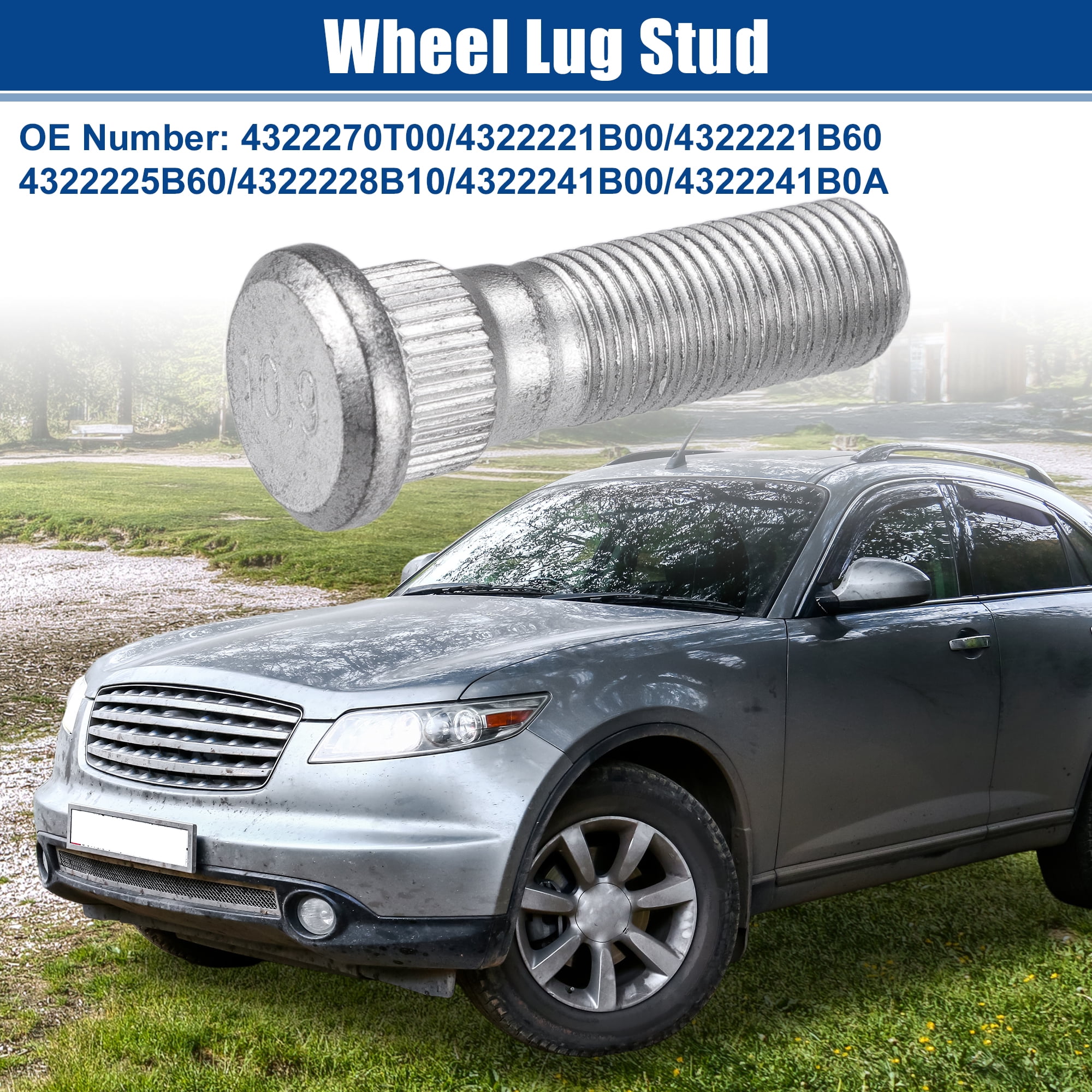Unique Bargains M12x1.25 Front or Rear Wheel Lug Stud for Infiniti FX35 2003-2012