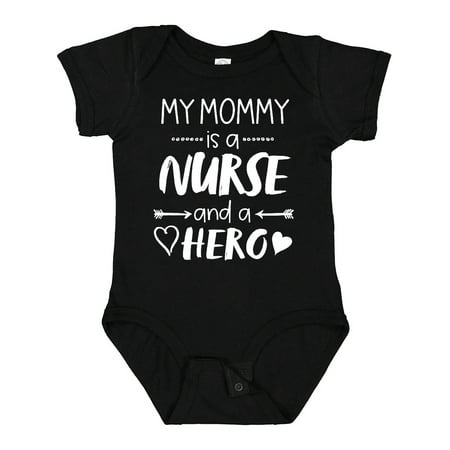 

Inktastic My Mommy is a Nurse and a Hero Gift Baby Boy or Baby Girl Bodysuit