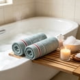 thumbnail image 6 of 2 Pack Hand Towels for Bathroom, 100% Cotton Decorative Soft Hand Towel Set for Face Spa Bath Gym Kitchen, Lightweight & Absorbent Quick Dry, 13x28.7 Inch, 6 of 6