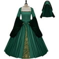 thumbnail image 2 of Women's Green Tudor Dress Inspired by Queen Elizabeth Anne Boleyn Elegant Historical Outfit, 2 of 6