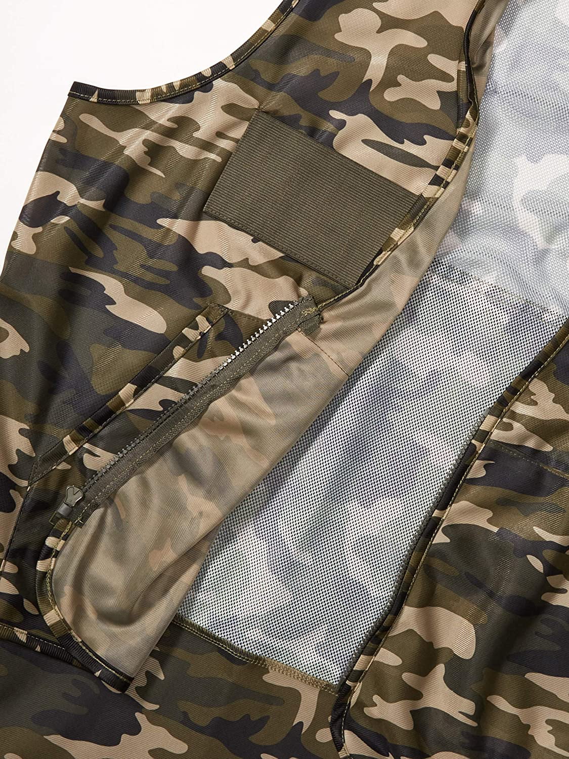 QuietWear Camo Hunting Vest with Game Bag, Brown Camo