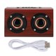 thumbnail image 1 of W7 Altavoz inalámbrico portátil de madera con Bluetooth de 3,5 mm, altavoz dual con graves de choque para computadora (grano de madera rojo vino), 1 of 8