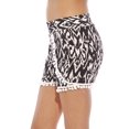 thumbnail image 2 of Just Love High Waisted Women Shorts - Summer Pom Pom Beach Shorts (Black/Cream Ikat - Pom Pom, Medium), 2 of 2