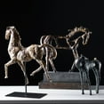thumbnail image 4 of Uttermost Caballo Polyresin and Iron Dorado Horse Sculpture in Aged Silver, 4 of 6