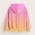 thumbnail image 4 of LOVZFMLL Hoodies for Girls Gradient Fashion Casual Loose Hooded Sweatshirt Long Sleeve Round Neck Pocket Pullover Tops Teen Girls Spring Fall Clothes 13-14 Years, 4 of 5