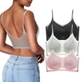 thumbnail image 1 of WILLBEST Brasier Mujer Sujetador Deportivo De 3 Piezas Para Mujer, Cómodo, Sexy, De Seda Fina, Con Espalda Hermosa, Sin Costuras Y Holgado., 1 of 3