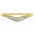 thumbnail image 3 of Dazzlingrock Collection 0.10 Carat (ctw) 14K White Diamond Wedding Stackable Contour Guard Band 1/10 CT, Yellow Gold, Size 9, 3 of 4
