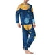 thumbnail image 2 of Fotbe Planets And Stars1 Pijama de Hombre con Estampado de Manga Larga, Conjunto de 2 Piezas, Ropa de Dormir Suave y Cómoda con Bolsillos-Medium, 2 of 7