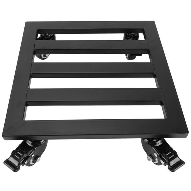 ColoMX Plant Caddy Soporte de planta de metal con ruedas Soporte de planta Soporte de planta rodante (Negro)
