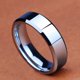 thumbnail image 1 of Accesorios de acero de titanio, anillo brillante biselado de 8 mm, anillo de acero inoxidable brillante pulido con espejo, joyería, 1 of 4