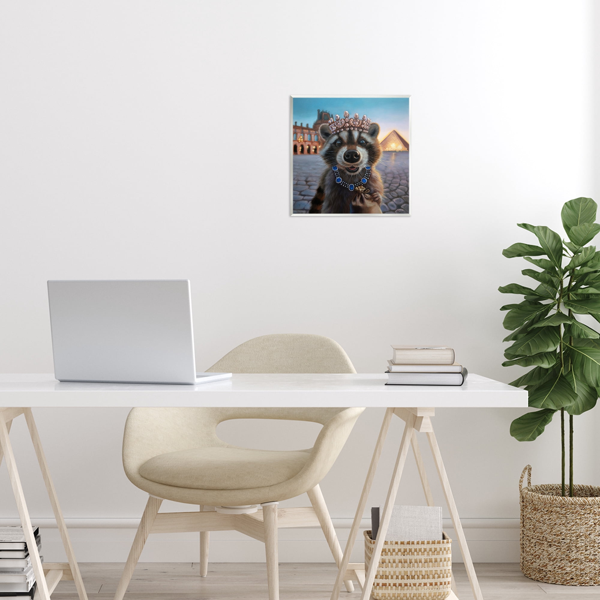 Stupell Industries Louvre Loot Raccoon Wall Plaque Art, design by Lucia Heffernan