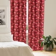 thumbnail image 2 of Ambesonne Summer Curtains, Strawberries Ripe Fruits, Pair of 28"x84", Jade Green Red, 2 of 5