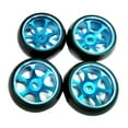 thumbnail image 1 of 4x RC Wheel Rim Tires -Resist 25mm K969 K989 P929, 1:28 Scale Car Accessory Parts Replacement Blue, 1 of 6