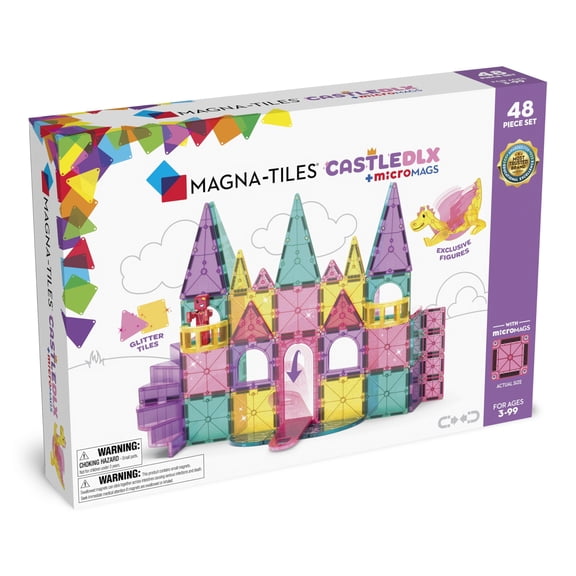 Set de construcción MAGNA-TILES Castle DLX de 48 piezas con figuras