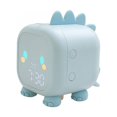 thumbnail image 1 of Cute Dragon-shaped Kids Alarm Clock with Voice Time Announcement, LED Digital Display & Smart Night Light Function - Rechargeable 5V 1200mAh Lithium Battery, ABS/PC/Silicone Material, Blue Color,, 1 of 6