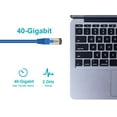 thumbnail image 4 of Monoprice Cat8 Patch Cable - 14 Feet - Blue | Double Shielded (S/FTP), 28AWG, 2GHz, 40G, Pure Bare Copper, Snagless RJ45, Ethernet Cable, 4 of 6