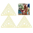 thumbnail image 3 of corona floral aro 12 piezas de metal geométrico de alambre aro colgante decoración colgante macramé artesanía canasta de flores shower , triángulo Triángulo Magideal corona floral aro, 3 of 7