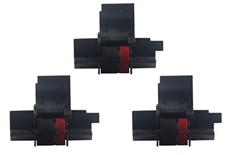 6 Casio HR-170L HR-170LB HR-170RC Calculator Black & Red Ink Rollers 