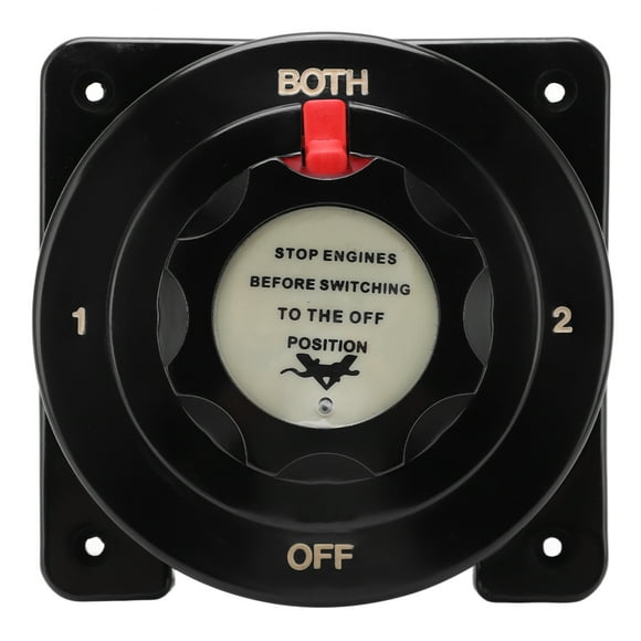 Battery Switch,Black 4 Position Heavy RV Battery Switch Battery Selector Switch Remarkable Clarity