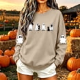 thumbnail image 5 of Jsaierl Halloween Sweatshirts for Women Spooky Ghost Graphic Pullovers Soft Holiday Crewneck Long Sleeve Sweater Tops Halloween Costumes, Sizes S-2XL, 5 of 7