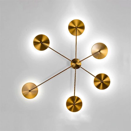 

TFCFL Wall Lamp Wall Sconces Gold Brass Sputnik Lamp LED Light Decor Indoor Round