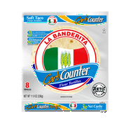 La Banderita Carb Counter Carb Lean Tortillas Soft Taco Flour Tortillas 8 Count