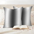thumbnail image 3 of Dark Grey White Outdoor Waterproof Pillow Covers, Farmhouse Ombre Color Modern Simple Decorative Square Throw Pillowcase Sofa Cushion Sham for Patio/Couch/Chair, 20"x20" 2 Pack, 3 of 8
