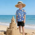 thumbnail image 6 of Dailycode Small Short Sleeve Button Down Shirts Cartoon Planets and Shooting Stars Casual Shirt 3-10 Years, 6 of 9