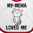 thumbnail image 4 of Inktastic My Mema Loves Me Girls Girls Baby Bib, 4 of 4