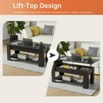 thumbnail image 4 of FDW 47.2” Lift Top Conference Room Table Storage Shelf, Black, 4 of 7