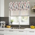 thumbnail image 4 of Christmas Tree Curtain Valances for Windows, Kitchen Valance Window Treatments Panel 2 Pack, Xmas Tree Watercolor Blue Red Rustic Rod Pocket Short Curtains for Bathroom Bedroom 42 x 18 Inch, 4 of 8