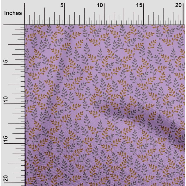 oneOone Tissu Polyester Lycra Imprimé Feuilles par Yard 56 Pouces de Large