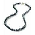 thumbnail image 1 of 14K Gold 6.0-6.5mm Black Akoya Cultured Pearl Necklace - AAA Quality, 20" Matinee Length, 1 of 7