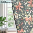 thumbnail image 4 of Yayeee Window Curtains Light Filtering 63"x42" Grommet Panel Pair Home Living Room Decor, Christmas Bows, 4 of 7