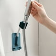 thumbnail image 2 of Support de Pommeau de Douche Autocollant Réglable pour Salle de Bain, Support Mural pour Pommeau de Douche à Main, Support Mural avec 2 Crochets, Bleu, 2 of 9
