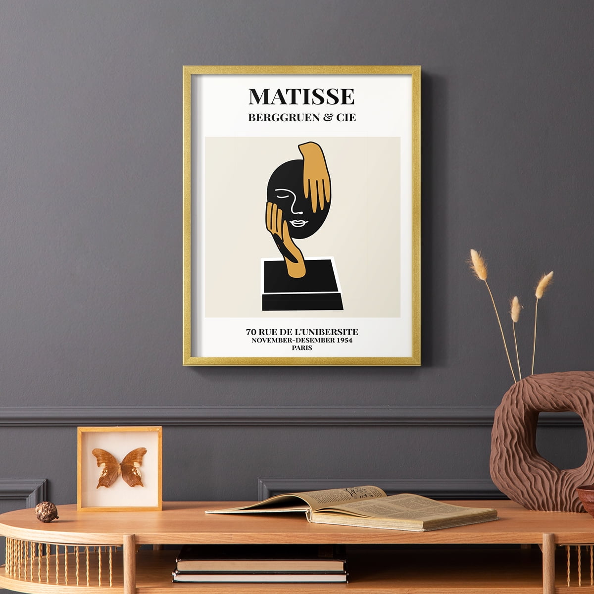 Matisse CXXXIX Framed Print in Gold Solid Wood 8 x 10 Framed Print