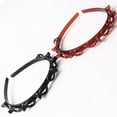 thumbnail image 3 of Fiudx Aro para El Pelo, Pinza para Flequillo de Doble Capa, Diadema Ligera con Lazo, Tocado de Malla Roja, Ideal para Leer, Yoga Práctico, Accesorio Elegante para Mujer, Material Abs, Ajuste Comodo., 3 of 4