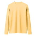 thumbnail image 4 of GEWSEY Men's Long Sleeve Shirts UPF 50+ UV Sun Protection Athletic Shirts for Hiking Running Workout Rash Guard (Light Yellow, L), 4 of 5