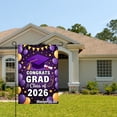 thumbnail image 2 of Jbralid Congrats Grad Class Of 2026 Purple Gold Balloons Cap Diploma Garden Flag For Spring Summer Home Outdoor Garden Yard Door Decor 12x18 inch, 2 of 5
