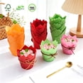 thumbnail image 3 of ReLuien 200PCS Tulip Cupcake Liners, Baking Paper Cups, Muffin Liners for Baking, Unbleached Parchment Paper Wrappers, Sturdy, Greaseproof, 3 of 8