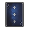 thumbnail image 1 of Three Of Clubs Space Background Playing Card Canvas Wall Art for Home Decor Ready-to-Hang, 1 of 7