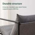 thumbnail image 4 of Zinus Aidan Metal Framed Sling Indoor Accent Chair, Light Grey, 4 of 17