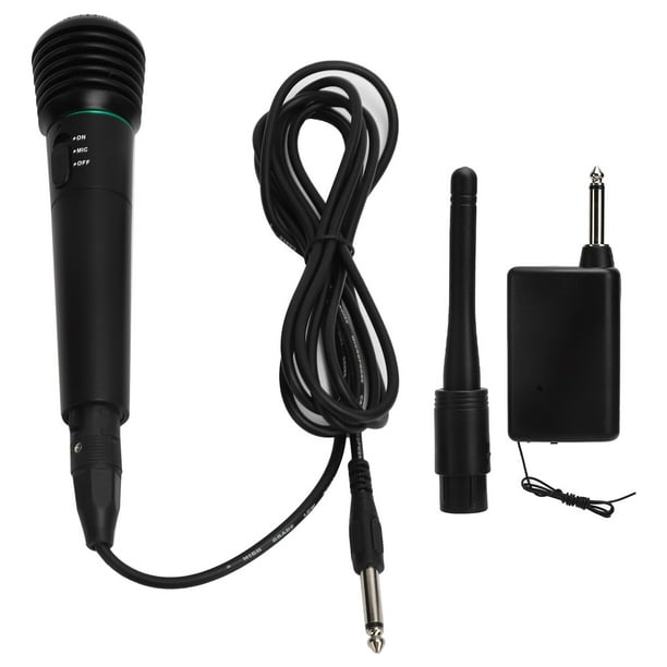 Micrófono dinámico de mano con cable e inalámbrico, micrófono de karaoke 2 en 1 para cantar en casa