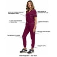 thumbnail image 3 of Green Town Scrubs for Women Scrub Set - Jogger Pant and Tuck-In V-Neck Top, 5 Pockets, Yoga Waistband, Nursing Uniform, 3 of 8