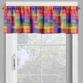 thumbnail image 2 of Ambesonne Abstract Valance Pack of 2, Rainbow Colors Squares, 54"X12", Multicolor, 2 of 5