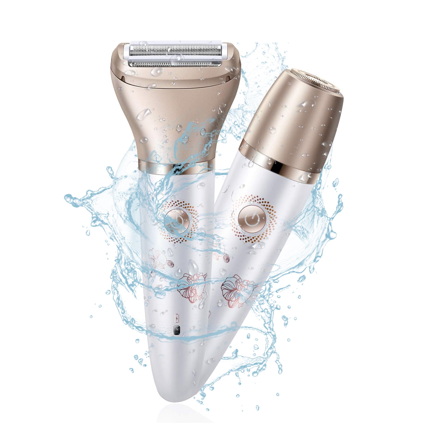 Women Electric Shaver USB Rechargeable Razor Waterproof 2 in 1 Lady Body Trimmer Painless