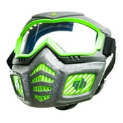 Gel Blaster Glow in the Dark Elite Face Mask for Ages 14+. Full Face Mask with Detachable Goggles, Fits All Types of Faces