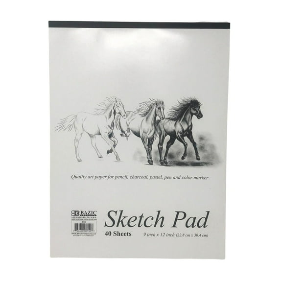 Sketch Book Paper Pad 40 Sheets 9"x12" Drawing Notebook Sketchbook Art Supplies